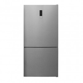 Magic Refrigerator Bottom Mount, Gross 582 Ltr, External Electronic Control Screen, Tempered Glass Shelves, LED Light, Silver Color. 