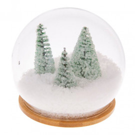 Feeric Ball Deco W/ Tree Snow 12Cm 163771 