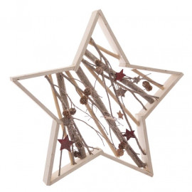 Feeric Wood Star Decoration 138245 