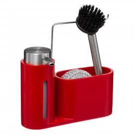 5Five Red Soap Dispens+Dish Brush 167703 