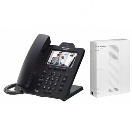 هاتف مكتب لاسلكي لون أسود من PANASONIC 