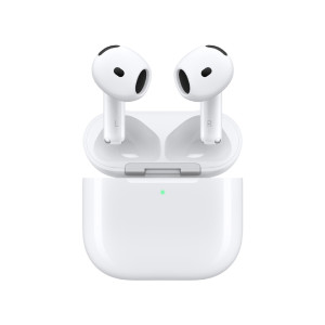 أبل سماعات AirPods الجيل الرابع مع خاصية إلغاء الضوضاء النشطة، أبيض