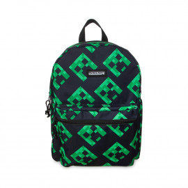 ماين كرافت حقيبة ظهر مدرسية رسمة كريبر، لون أخضر/أسود. 