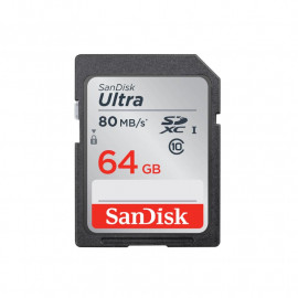 بطاقة ذاكرة سانديسك الترا SDxC بسرعة 80 ميجا في الثانية يو اتش اس-1 بسعة 64 جيجا 