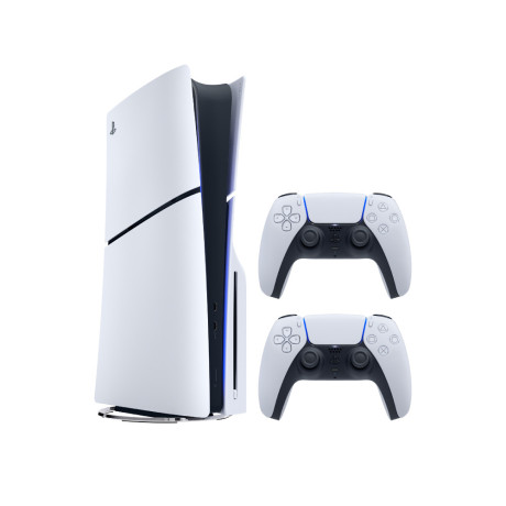  سوني بلايستيشن 5 سليم سعة 1 تيرابايت مع يدين تحكم، أبيض. 