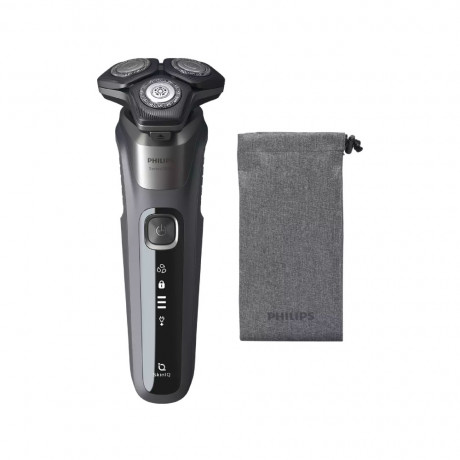  Philips Electric Shaver Wet and Dry, Runtime 60 minutes, Gray Dark Color. 