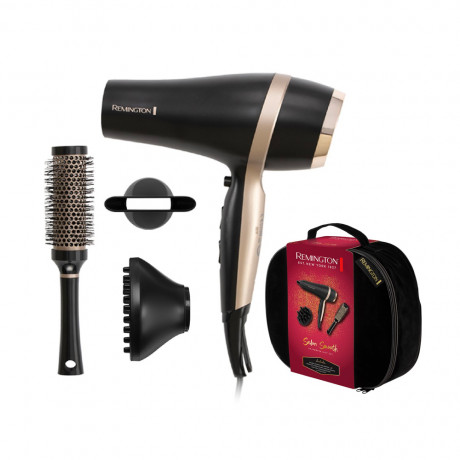  Remington Hair Dryer 2100W , 2 Speed Setting, Black/Gold Color. 