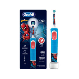 أورال-بي فرشاة أسنان كهربائية Vitality Pro Spiderman للاطفال، لون أزرق