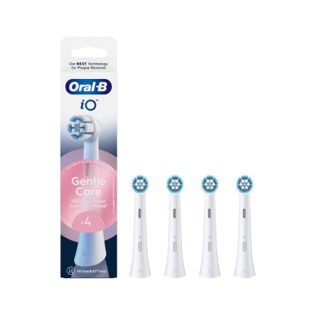  أورال-بي رؤوس فرشاة iO Sensitive متوافق مع فرش الأسنان Oral-B iO، عبوة 4 قطع، ابيض 