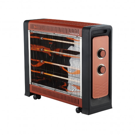  Hemilton Electric Heater 2200W, 4 Burners, Black/Red Color. 