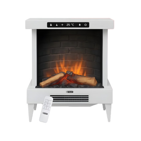  ترست مدفأة كهربائية شكل موقد (FlameGlow) 1800 واط، أبيض. 