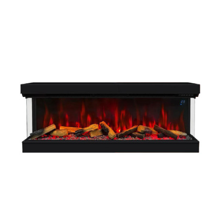  ترست مدفأة موقد كهربائية ثلاثية الأبعاد 2000 واط بطول 150 سم، أسود. 