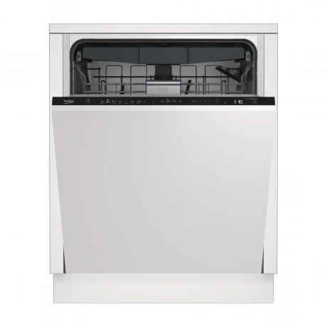  Beko Dishwasher Built In, 8 Programs, 15 Place Setting, Inverter Brushless Motor, 3 Racks, White Color. 