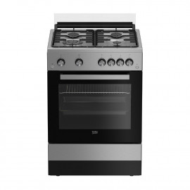Beko Oven Free Standing 4 Burners, Size 60*60 Cm, Capacity 64 Ltr, Stainless Steel. 