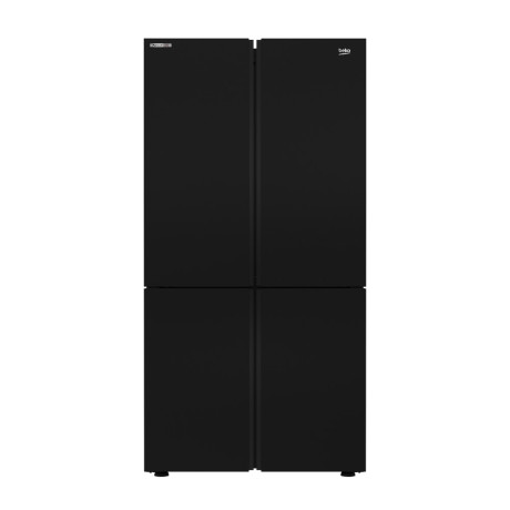  بيكو ثلاجة أربع أبواب سعة 580 لتر، ماتور انفيرتر موفر للكهرباء، زجاج أسود. 