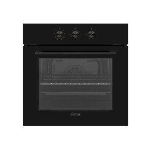 فاير غاز فرن كهربائي بلت إن 60 سم، سعة 69 لتر، 8 برامج، 2600 واط، زجاج أسود.