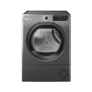 هوفر نشافة سعة 10 كغم، نظام مكثف داخلي، 9 برنامج، فضي.