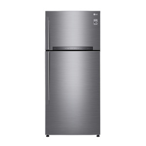 إل جي ثلاجة سعة 515 لتر، ماتور انفرتر موفر للكهرباء، لون فضي.