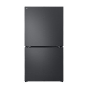 إل جي ثلاجة أربع أبواب سعة 665 لتر، ماتور انفرتر موفر للكهرباء، ستانلس أسود.