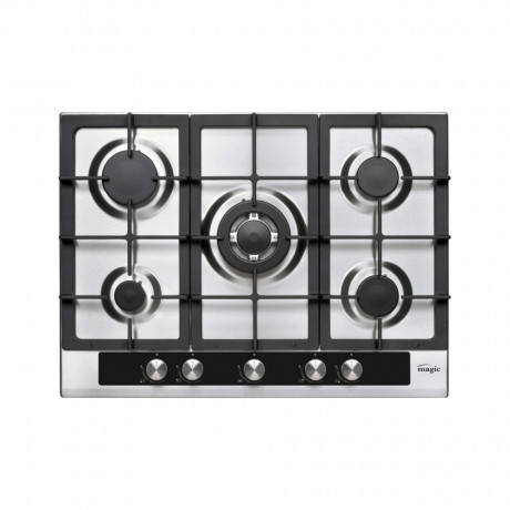  Magic Built-In Gas Hob 70 Cm, 5 Burners, Stainless Steel. 