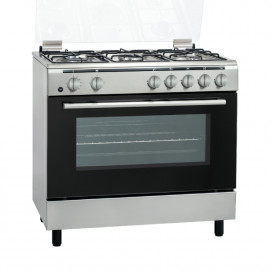 Magic Oven Free Standing 5 Burners, Size 90*60 Cm, Capacity 111 Ltr, Stainless Steel. 