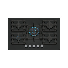سيمنز طباخ غاز بلت إن، 75 سم، 5 مواقد، أسود