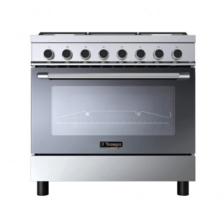  Tecnogas Oven Free Standing 5 Burners, Size 90*60 Cm, Capacity 114 Ltr, Stainless Steel. 