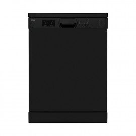 Smart Dishwasher 6 Programs, 12 Place Setting, 2 Racks, Removable Basket, Display , Possibility of delaying the Operation ,Black. 
