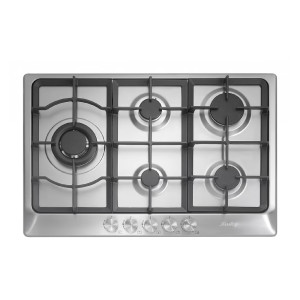 ساوتر طباخ غاز بلت إن 75 سم، 5 مواقد، ستانلس ستيل