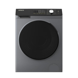 هيتاشي غسالة سعة 10 كغم، 14 برنامج، ماتور انفرتر عديم الاحتكاك موفر للكهرباء، فضي.