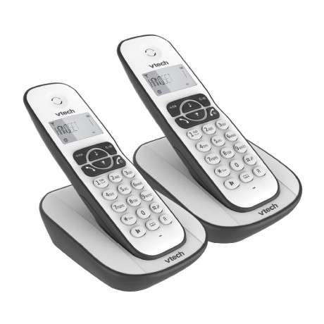 Vtech Telephone Dual Cordless Gray/Black Color. 