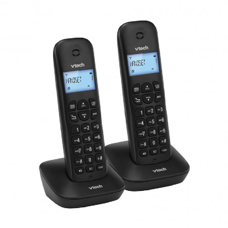  Vtech Cordless Telephone Dual (2 Handsets) Black Color. 