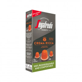 Coffee Capsule Crema Ricca Compatible with Nespresso (10 capsules *51 gm) from Segafredo 