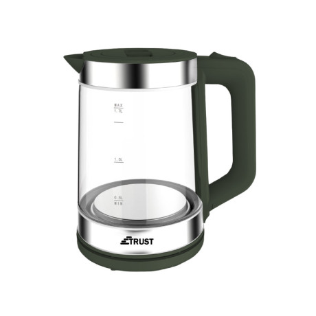  ترست غلاية زجاج سعة 1.7 لتر لون زيتي 