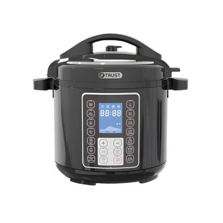  ترست طنجرة ضغط كهربائية Smart Cook Pro سعة 8 لتر بقدرة 1200 واط، أسود. 