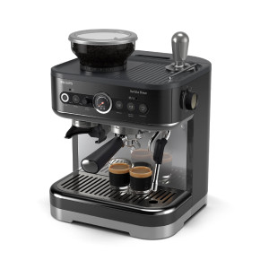 فيليبس ماكينة إسبريسو نصف أوتوماتيكية Barista Brew مع مطحنة مدمجة، أسود