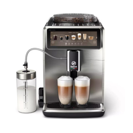  سايكو ماكينة قهوة أوتوماتيكية Xelsis Suprema، 22 مشروباً، شاشة 7.8 بوصة، معدن أسود 