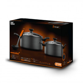 Cookware Set 5 piece (Pot: 20+24 cm, Ladle ) EveryDay Plus series from Food Appeal 