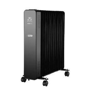 ترست مدفأة زيتية (رادياتير) كهربائية 13 ضلع، 2500 واط، أسود.