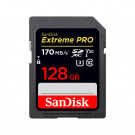 بطاقة ذاكرة SD من SanDisk سعة 128 جيجابايت إكستريم برو موديل SDSDXXY-128G-GN4IN Extreme Pro 