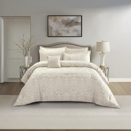  ويل غطاء وملاءة سرير TAILOR JACQUARD MAXIMOS بقياس 270×240 سم – رملي 