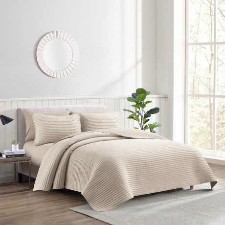  ويل طقم غطاء سرير وشراشف CHIC AURELIA 6 قطع مقاس 240x220 سم لون بيج 