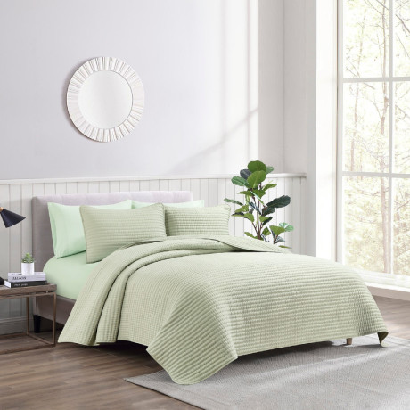  ويل طقم غطاء سرير وشراشف CHIC AURELIA 6 قطع مقاس 240x220 سم لون سيج 