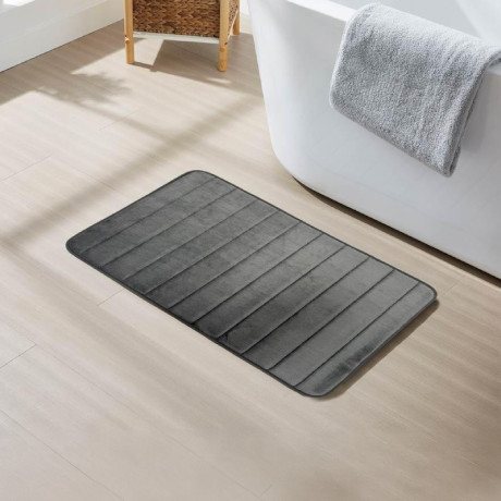  ويل سجادة حمام STEPS مقاس 50x80 سم لون رمادي غامق 