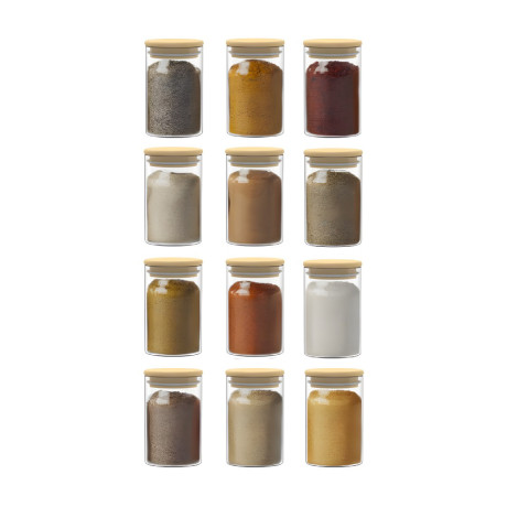  فود أبيل طقم تخزين زجاجية 12 قطعة سعة 300 مل. 