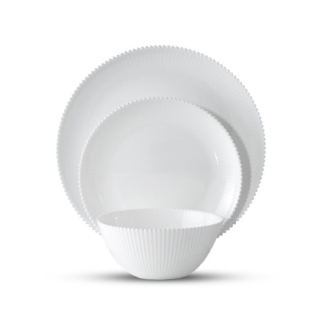  فود أبيل طقم صحون STRIPES عدد 18 قطعة، أوبال. 