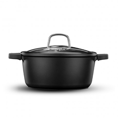  Food Appeal Casserole 40cm, Capacity 19.2 Liter, Marble Class Series, Black Color. 
