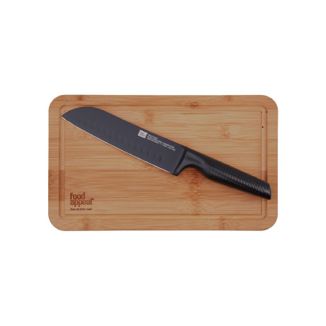  فود آبيل لوح تقطيع مع طقم سكاكين 18 سم لون أسود 