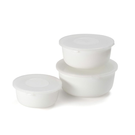  فود آبيل طقم حافظ طعام 3 قطع لون أبيض 