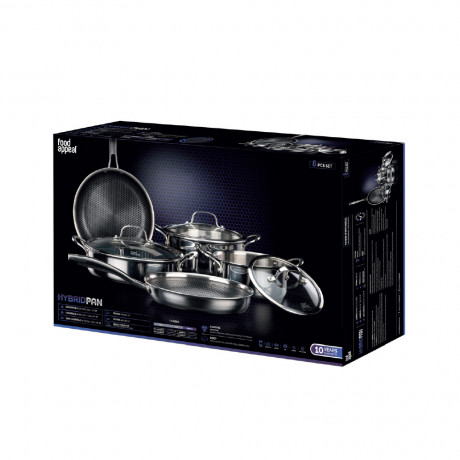  Food Appeal Cookware Set 8 Pcs, HYBRID Series, Stainless Steel. 
